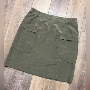 #4) Doncaster cotton & Silk Blend green skirt size 10
